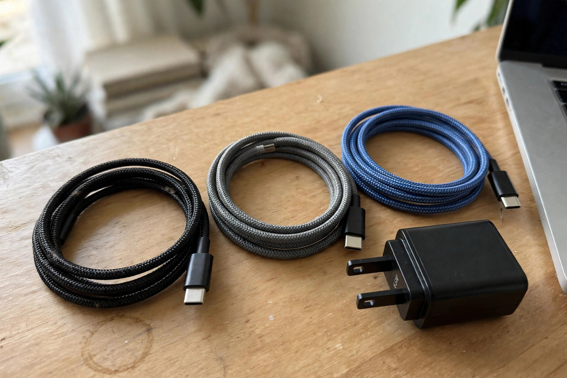 USB-C cables & a 65W charger (spares)
